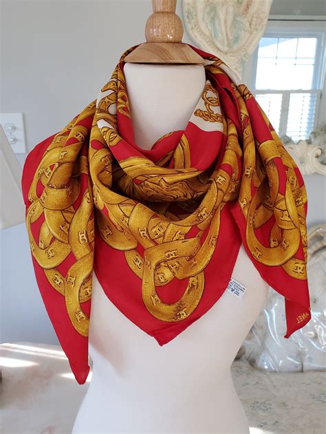 vintage chanel wool stamp scarf|chanel scarf outlet.